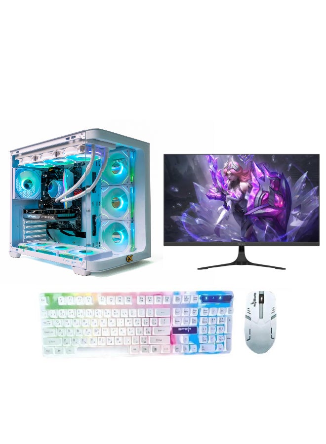 Setup Master Gaming PC With Intel Core i5-12400F Processor/16GB RAM DDR5/1TB SSD/Nvidia GeForce RTX 3050 Graphics Card/Windows 11 Pro+ Egeira Gaming Monitor EG24F18 S series Flat 23.8 inch Fast IPS FHD 200Hz Display + Mouse and Keyboard/ White - Image 1