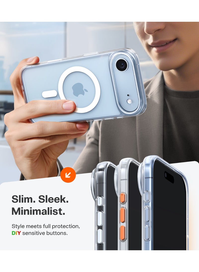 TORRAS Guardian-Mag Series iPhone 17 Air Clear Case, Magnetic Shockproof, Military-Grade, Anti-Yellowing - Clear - Image 3