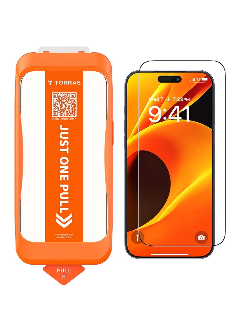 TORRAS Install Master Series iPhone 17 Air Clear Screen Protector – 9H+ Aerospace Glass, Full Coverage, Bubble-Free - Image 1