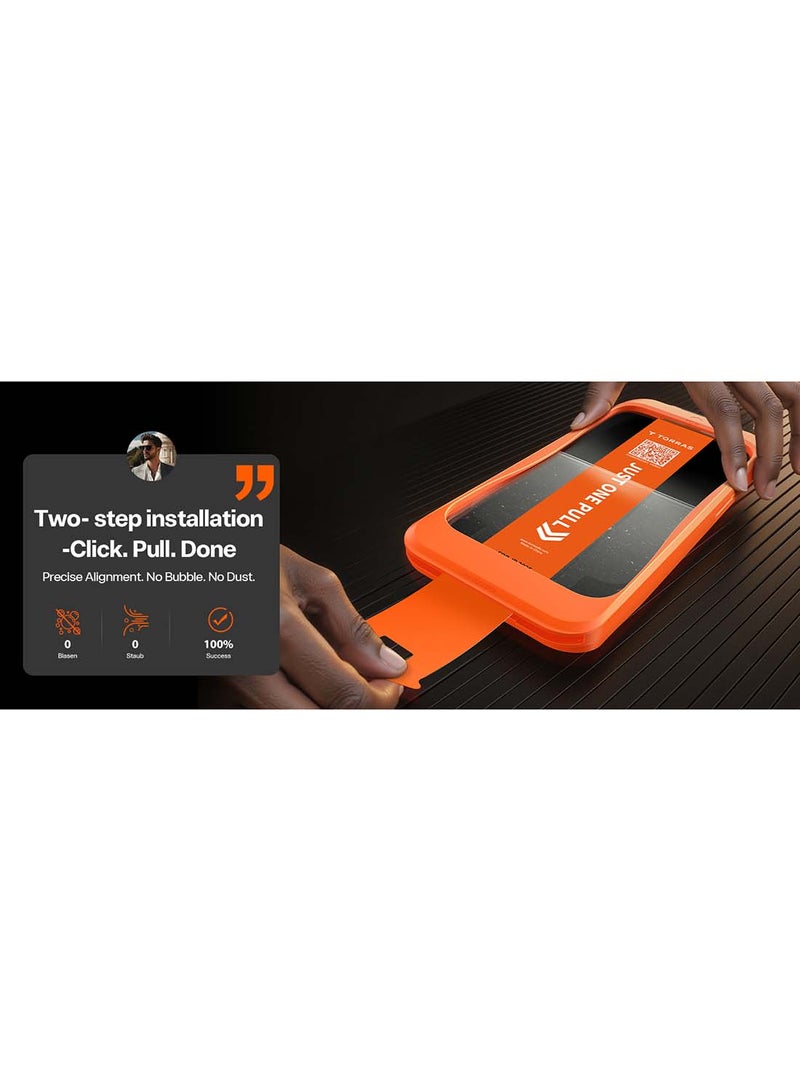 TORRAS Install Master Series iPhone 17 Air Clear Screen Protector – 9H+ Aerospace Glass, Full Coverage, Bubble-Free - Image 3