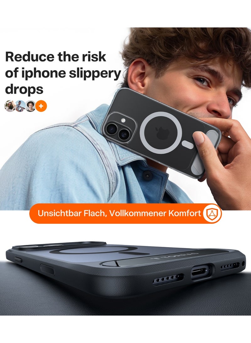 TORRAS P-Stand Series iPhone 17 Clear Case – Magnetic Kickstand, 18N Mag, 12FT Mil-Grade Protection - Clear - Image 4