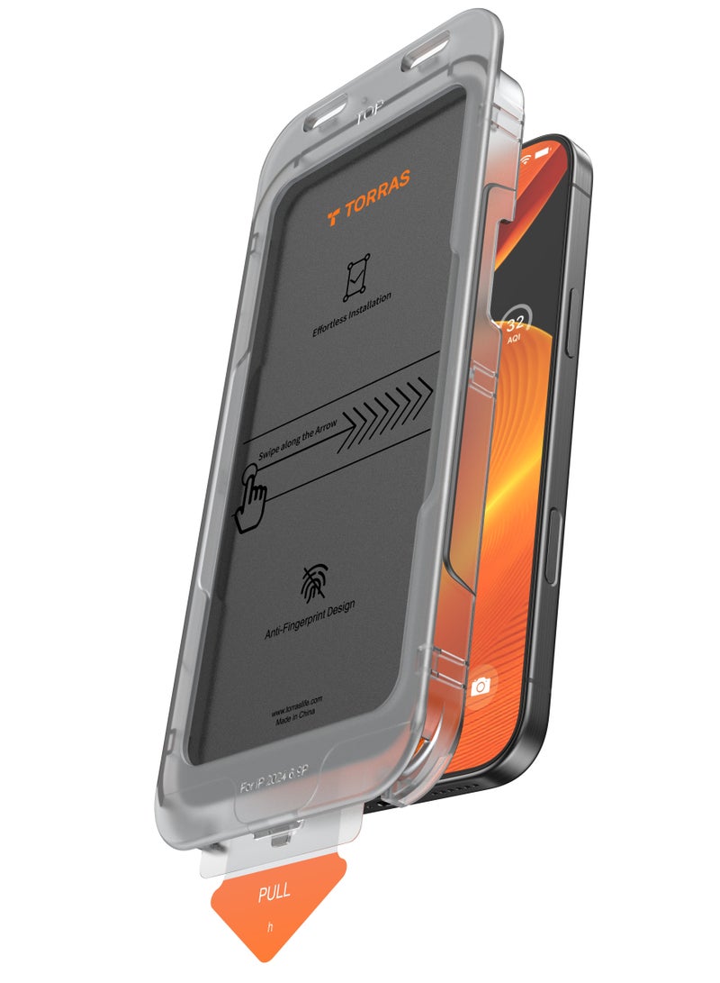 حماية شاشة سوداء من سلسلة الخصوصية من توراس لجهاز آيفون 17 برو ماكس - صلابة 9H+، تقنية مضادة للتجسس بزاوية 25°، حماية من السقوط حتى 12 قدم - - Image 3