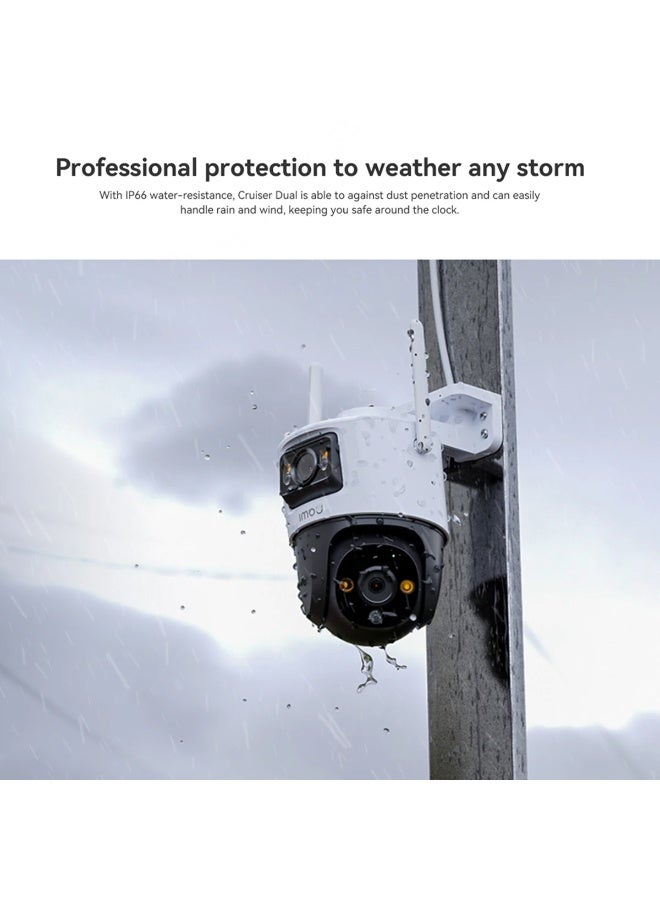 ايمو Cruiser Dual Lens 10MP Outdoor WiFi Surveillance Camera, Resolution (5MP+5MP), Color Night Vision up to 30m, AI Person/Vehicle Detection, Automatic PT Tracking, Two-Way Audio, IP66 (IPC-S7XEN-10M0WED) Imou - Image 2