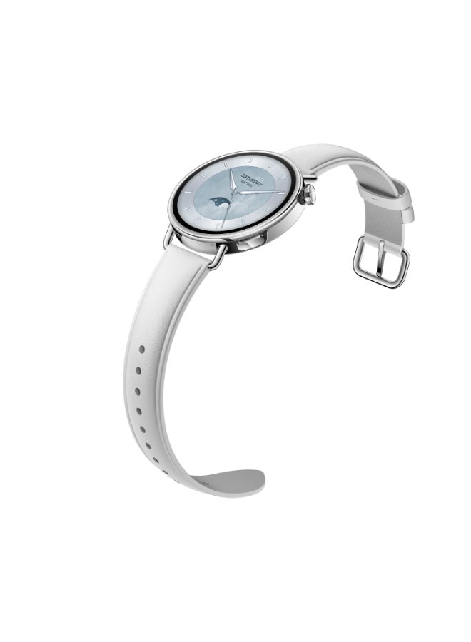 Xiaomi Watch S4 Smartwatch 1.32-Inch Amoled Display, Ultra-Light And Slim, Water Resistant, Bluetooth Calling, Advanced Health Monitoring, 8 Days Battery Life, Remote Control, Leather Strap- White - Image 3