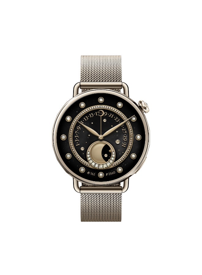 Xiaomi Watch S4 Smartwatch 1.32-Inch Amoled Display, Ultra-Light And Slim, Water Resistant, Bluetooth Calling, Advanced Health Monitoring, 8 Days Battery Life, Remote Control, Embedded With Lab-Grown Diamonds- Gold - Image 1