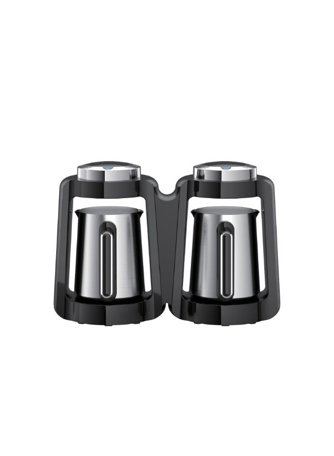 Techno Best Best Turkish Coffee Maker Double Pot- S.S 750 ml 800 W BCT-002 Black - Image 1