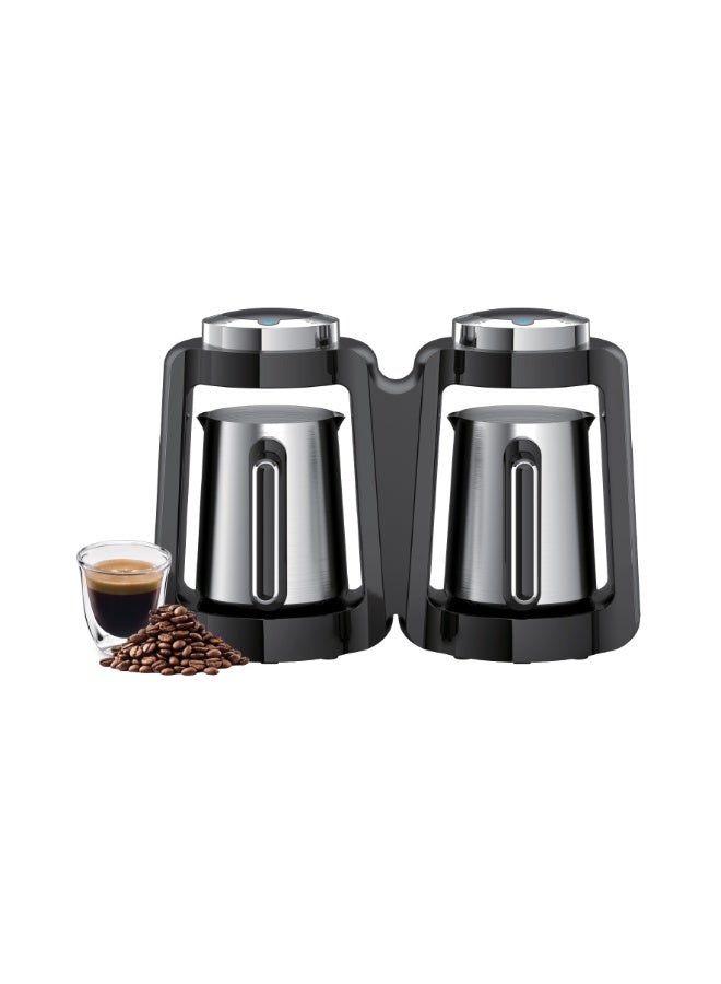 Techno Best Best Turkish Coffee Maker Double Pot- S.S 750 ml 800 W BCT-002 Black - Image 3