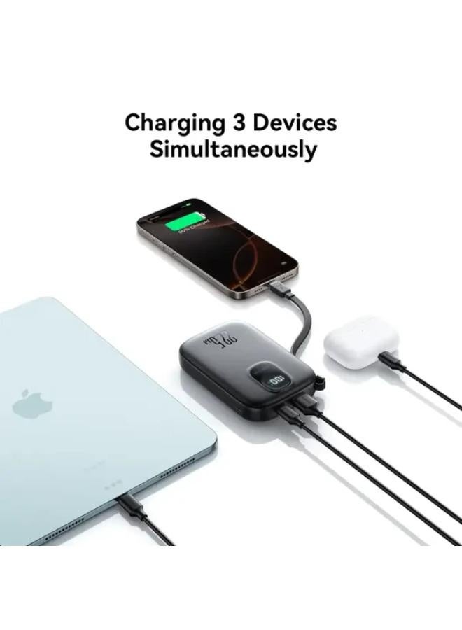 JOYROOM JR-PBF17 PD 22.5W Fast Charging 10000mAh High Capacity Power Bank with Type C Cable black - Image 3