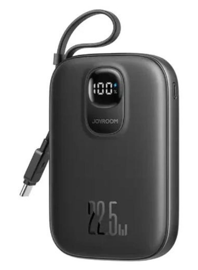 JOYROOM JR-PBF17 PD 22.5W Fast Charging 10000mAh High Capacity Power Bank with Type C Cable black - Image 1