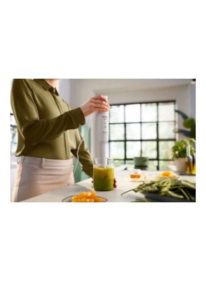 Philips Pro Mix Hand Blender 3000 Series, 400W Motor, 1 Speed, 500ml Plastic Cup HR2520/01 White - Image 4