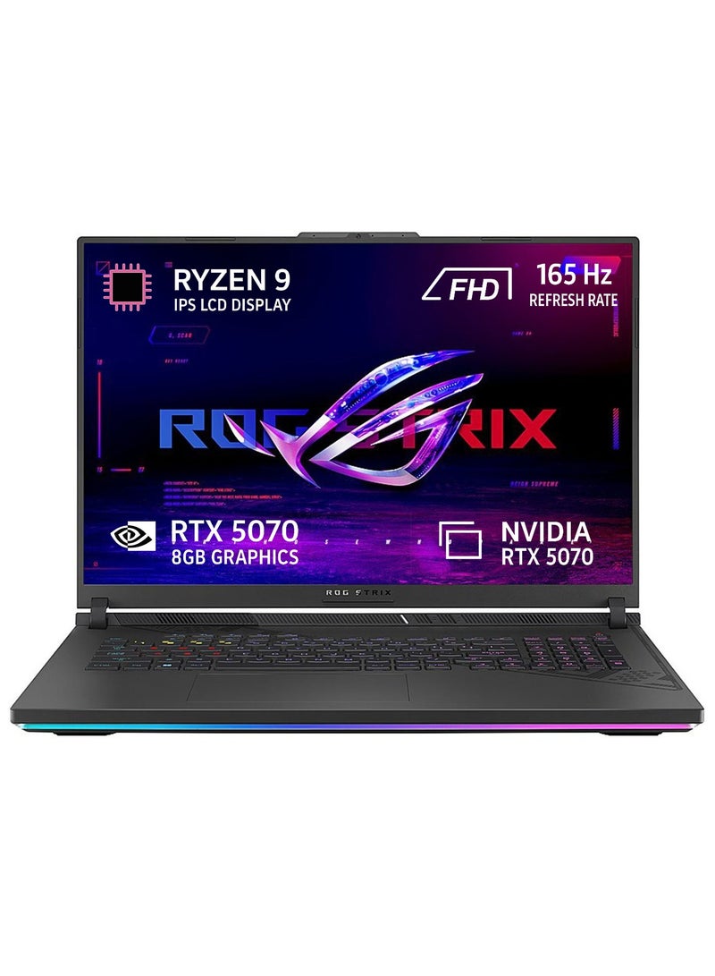 ASUS ROG Strix G16 Gaming Laptop 16” FHD+ 165Hz, AMD Ryzen 9 8940HX, NVIDIA GeForce RTX 5070 8GB, 16GB DDR5 RAM, 1TB PCIe SSD, RGB Keyboard, Windows 11 Home English Eclipse Gray - Image 1