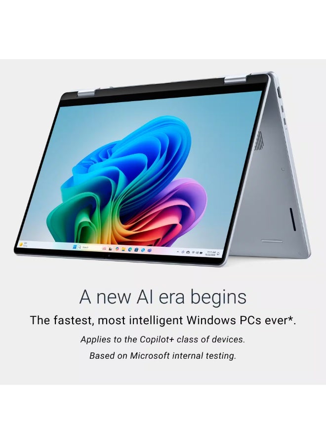 DELL 16 Plus 2‑in‑1 16" 2K Touch Laptop Series 2 (Intel Core Ultra 7 256V, 16GB LPDDR5X, 2TB SSD, Intel Arc, Wi‑Fi 7, Thunderbolt 4) – Copilot+ PC (Upgraded) English Ice Blue - Image 2