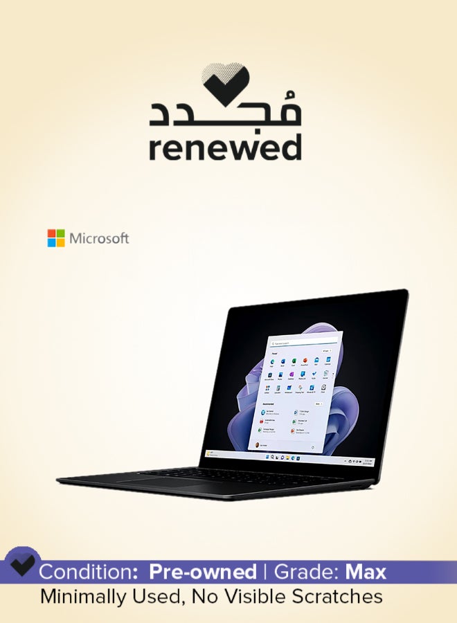 Microsoft Renewed - Surface Laptop Business Laptop With 13.5-Inch Full HD Display,Intel Core i7-1255u Processor/10-Core/12th Gen/16GB RAM/256GB SSD/Intel Iris XE Graphics/Windows 10 Pro English Black - Image 1