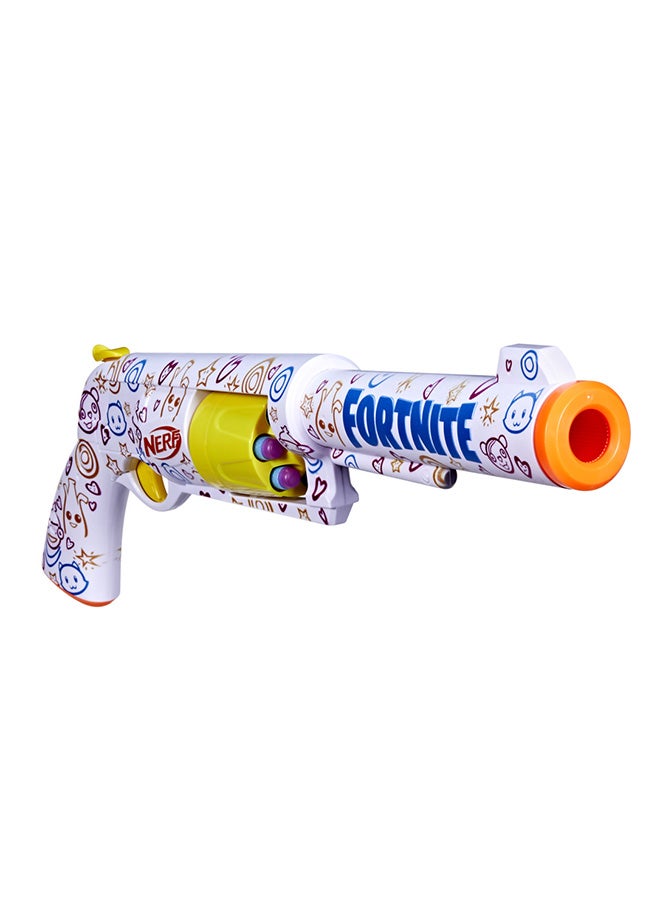 NERF Fortnite Frenz 4 Ever Blaster, Bonus Code To Unlock Frenz 4 Ever Wrap in the Game, 6 Nerf Elite Darts, 6-Dart Drum, Fortnite Gifts - Image 3