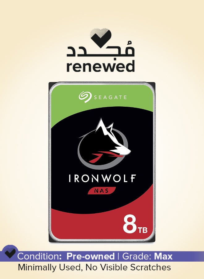 Seagate Renewed -  IronWolf 8TB, NAS internal Hard Drive, HDD, 3.5 Inch, 7200 U/Min 8 TB - Image 1