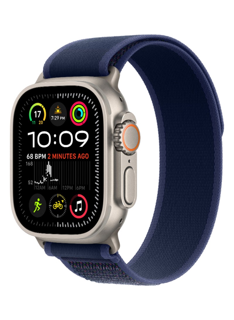 ابل  Renewed - Watch Ultra 2 (2024) GPS + Cellular 49mm Natural Titanium Case With Blue Trail Loop - M/L - Image 1
