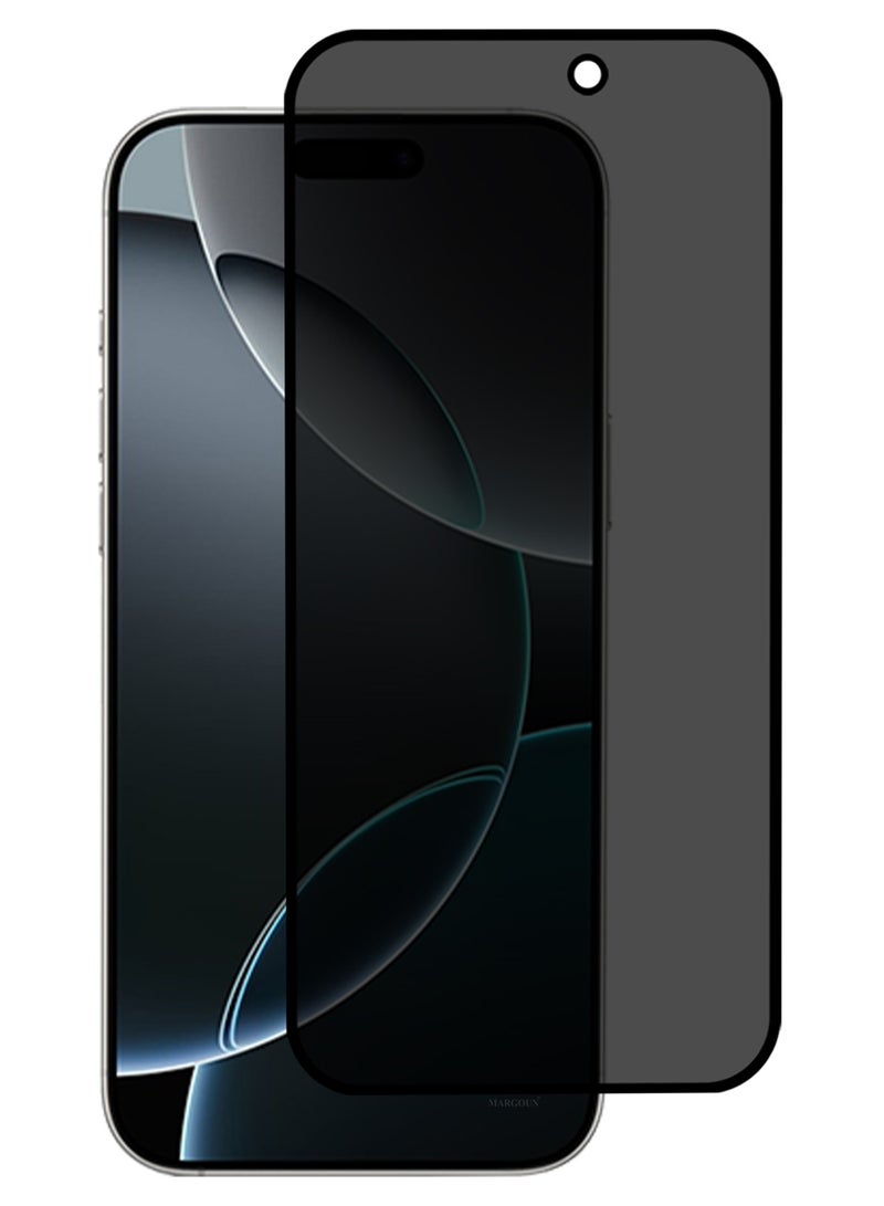 MARGOUN Premium 3D Privacy Screen Protector for iPhone 17 Pro Max, Anti-Spy Tempered Glass HD Clear View Easy Installation Clear Black - Image 3
