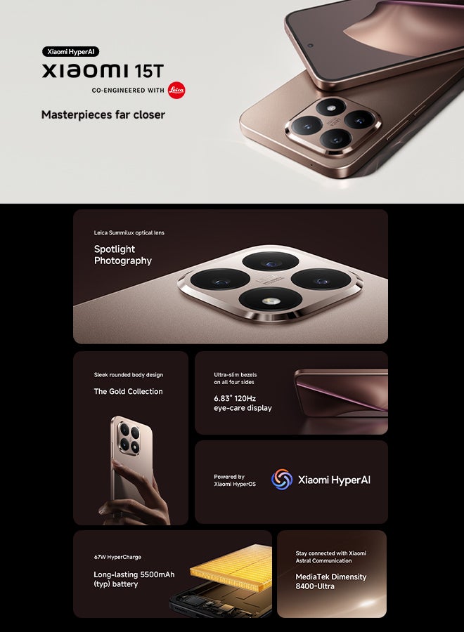 Xiaomi 15T Dual SIM 5G Rose Gold 12GB RAM 256GB  - Global Version - Image 5