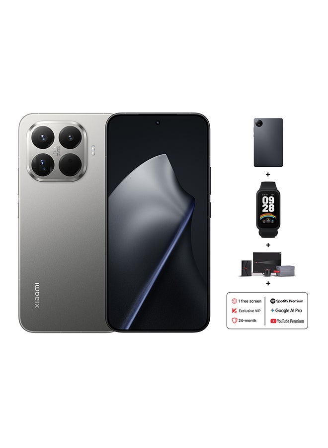 Xiaomi 15T Pro Dual SIM 5G Gray 12GB RAM 1TB With FREE Gifts - Redmi Pad SE, 9 Active Band, 2-years warranty, 1-Screeen Replacement, Youtube & Spotify Premium, Google AI Pro & online exclusive bundle - Global Version - Image 1