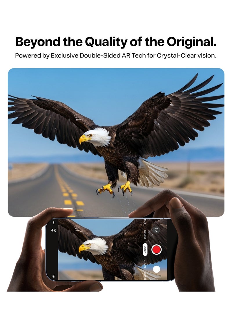 TORRAS iPhone 17 Pro Max LensGuard, 3-Lens Camera Protector, 9H+ Tempered Glass, Scratch Resistant, Anti-Fingerprint, Ultra- Easy Installation – Black - Image 4