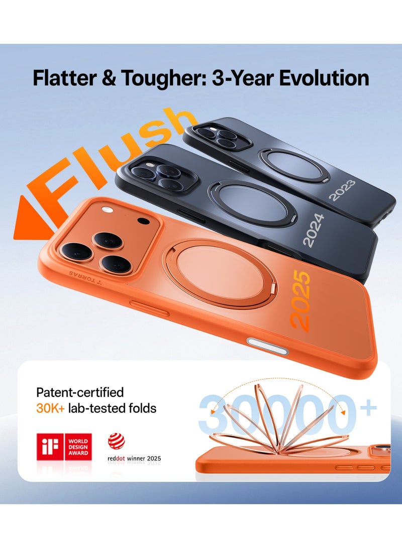 حافظة آيفون 17 برو من سلسلة أوسطان برو (R)، مزودة بقاعدة مغناطيسية دوارة 360°، متوافقة مع MagSafe، حماية مضادة للصدمات بمعيار عسكري 16 قدم، تصميم مضاد للخدوش – - Image 4