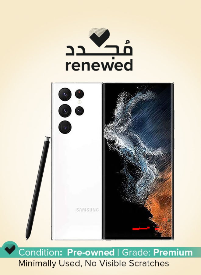 Samsung Renewed - Galaxy S22 Ultra Dual SIM Phantom White 12GB RAM 256GB 5G - International Version - Image 1
