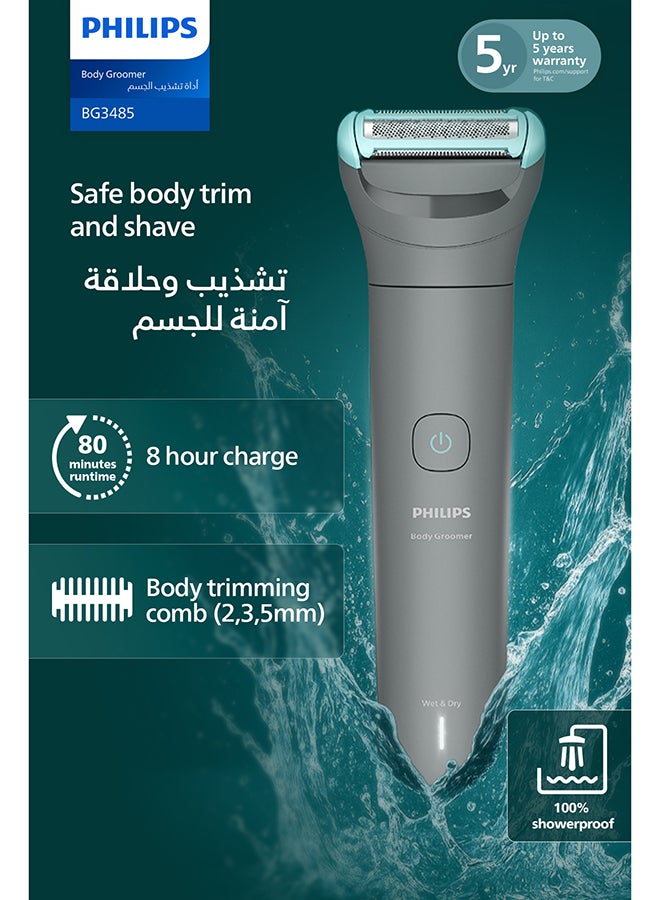 Philips Body Groomer 3000 Series With Triple Protect Shaving System BG3485/15 - Mid Grey - Image 2