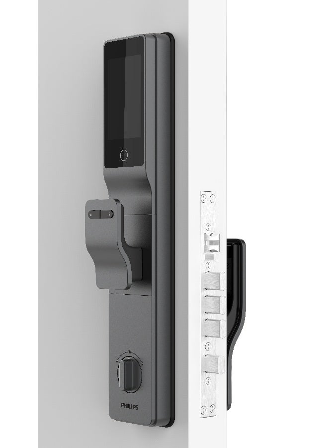 Philips Philips Smart Door Lock 720Mvp Palm Vein Recognition With Motion Sensor, No-Touch Unlock, Video Door Viewer, Night Vision, Cloud Storage, 4’’ Hd Display & Alerts Grey 60mm - Image 4