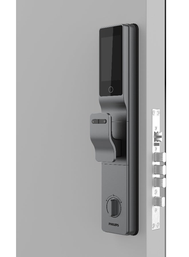 Philips Philips Smart Door Lock 720Mvp Palm Vein Recognition With Motion Sensor, No-Touch Unlock, Video Door Viewer, Night Vision, Cloud Storage, 4’’ Hd Display & Alerts Grey 60mm - Image 3