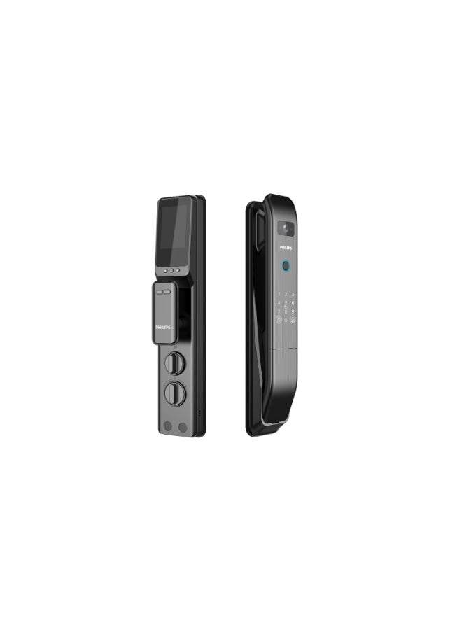 Philips Philips Smart Door Lock 303Vp With Hd Screen, Wide Angle Camera, Remote Snapshot, Auto Lock, Built-In Doorbell, 5000Mah Battery, Smart Life App Black 70mm - Image 1