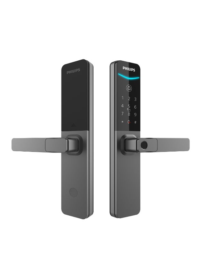 Philips Philips Smart Door Lock 615 50 Mm Easykey , Bluetooth App Setup, Offline Pin Sharing, Intuitive Fingerprint, Dual Verification, Hidden Pin, 4 Unlock Methods, Low Battery Alert Grey - Image 2