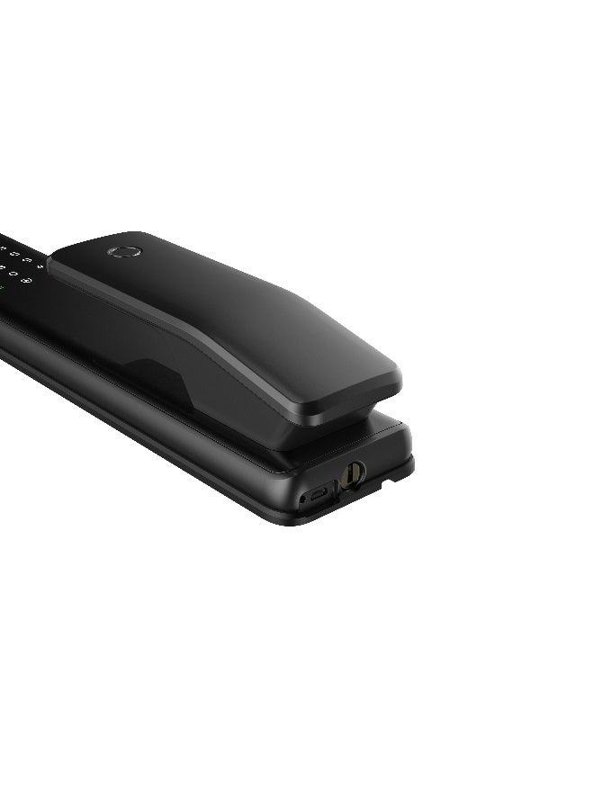 فيليبس قفل باب ذكي من فيليبس ألفا واي فاي مع خاصية التثبيت التلقائي، بصمة الإصبع، رمز سري، بطاقة مفتاح، فتح عن بُعد، تحقق مزدوج، رمز سري مخفي، مقبض أمان، أسطوانة من الفئة C، تنبيهات أسود 70مم - Image 5