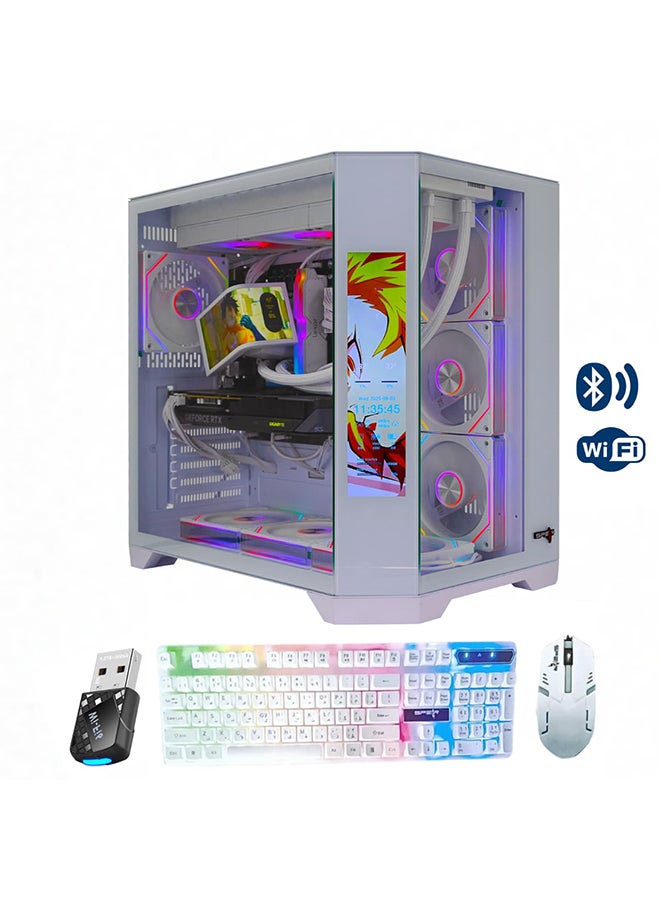 Gaming PC With Intel Core i5-14400F Processor/16GB RAM DDR5/1TB SSD/8GB Nvidia GeForce RTX 5060 Graphics/Windows 11 Pro/ White