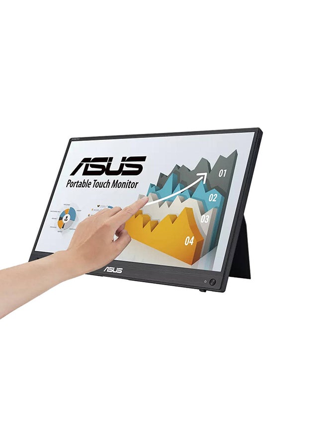 أسوس Renewed - ASUS ZenScreen Touch MB16AHT Portable Monitor, 15.6" FHD IPS Display, 60Hz Refresh Rate, 5ms (GtG) Response Time, 262K Display Colors, Eye Care Technology, Black black - Image 2