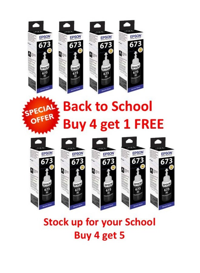 EPSON FREE UNIT - Buy 4 and get 5 Epson Eco Tank 673 Ink Bottle - BLACK black - Image 1