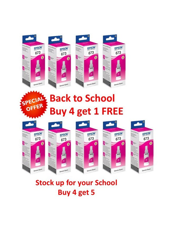 EPSON FREE UNIT - Buy 4 and get 5 Epson Eco Tank 673 Ink Bottle - MAGENTA Magenta - Image 1