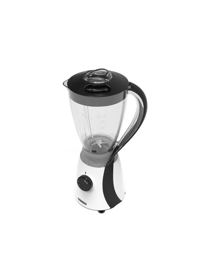 TORNADO Blender with Grinder Mills, 600W Power,1.5L with 300ml 2 Grinding Mills, Stainless Steel Blades And Two Pulse Control For Fine And Grinding Of Coffee & Herbs & Spices TB-600/2 Black - Image 2