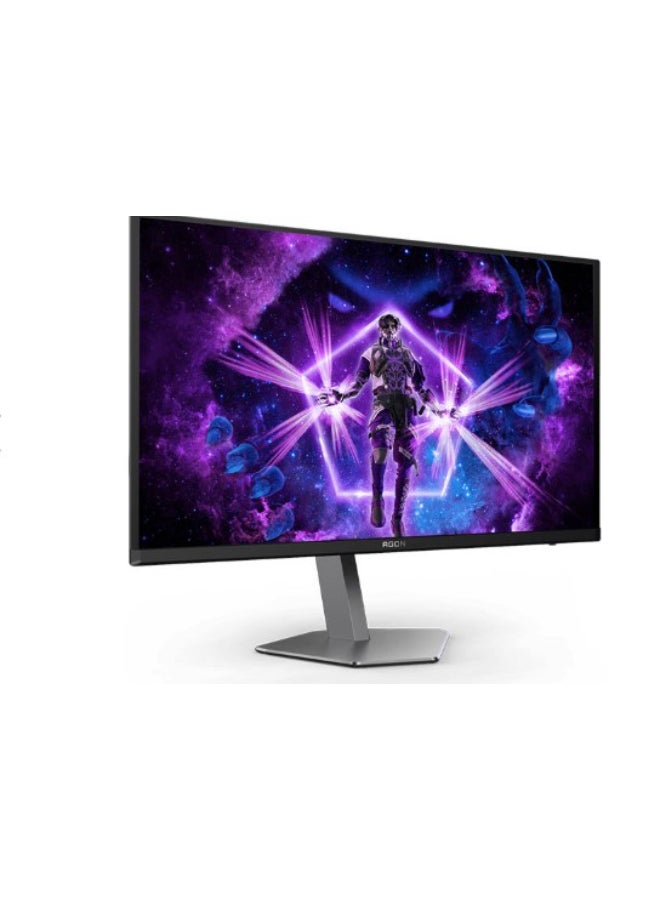 اي او سي شاشة الألعاب AOC AG276QSD AGON Pro مقاس 26.5 بوصة 2K QHD 2560x1440، DisplayHDR True Black 400، نوع اللوحة QD-OLED، معدل تحديث 360Hz، زمن استجابة 0.03ms، تقنية التزامن التكيفية، منفذ HDMI 2.1، تأثيرات ضوئية، تدعم 2k 120Hz على PS5 و Slim / Xbox X Series، قاعدة قابلة للتعديل في الارتفاع، مكبرات صوت مدمجة - Image 2