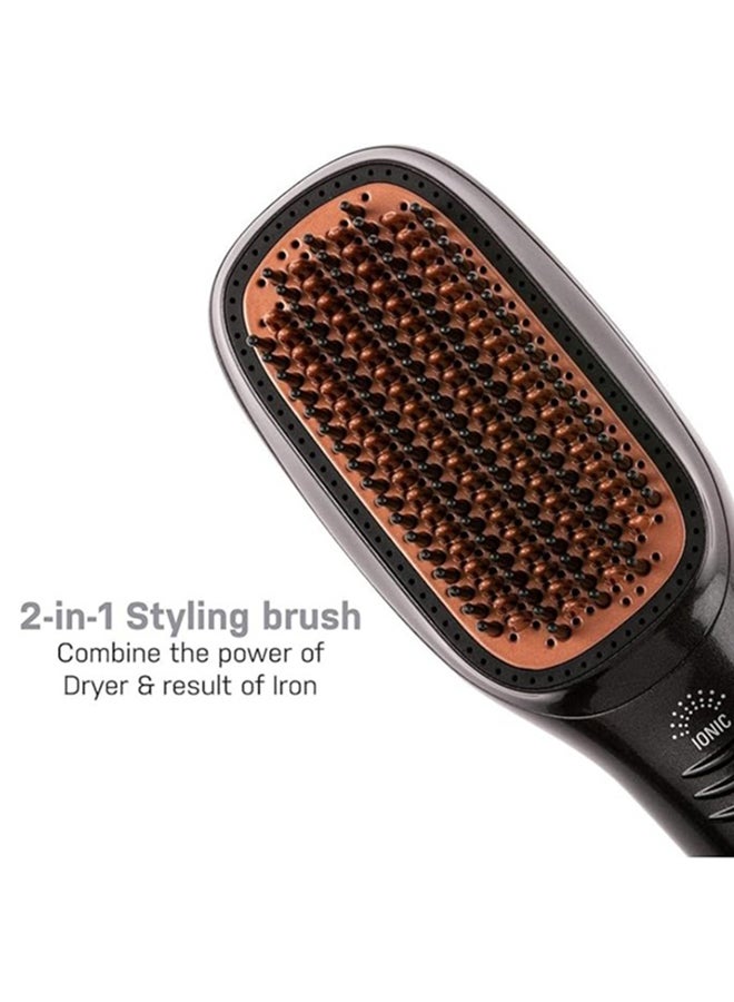 جوي PROFESSIONAL 2-in-1 Hair Styling Brush – Heated Straightening & Curling Comb with Fast Heating Ceramic Plates, Anti-Frizz Technology, Adjustable - Image 4