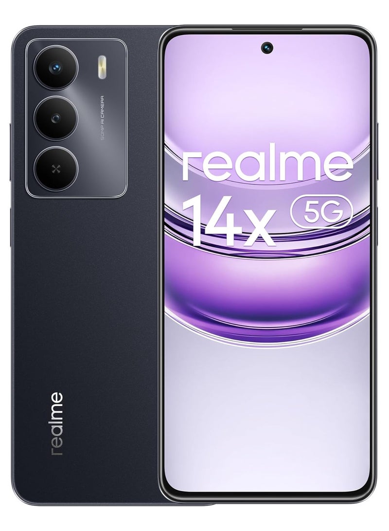 realme 14x 5G Dual SIM 8GB RAM 256GB ROM Carbon Black - International Version - Image 1