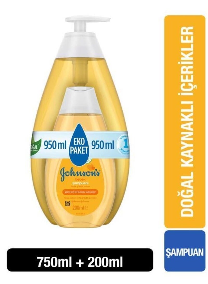 Johnson & Johnson 2-Piece Johnson's Baby Shampoo 750ml + 200ml - Image 3