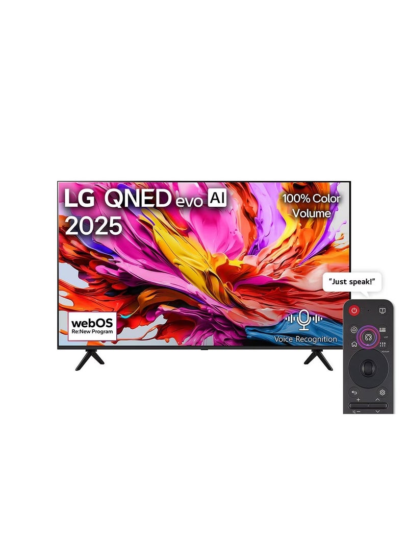 LG 85 inch QNED evo AI QNED91 MiniLED 4K 144Hz VRR Smart TV AI Magic Remote webOS25 2025 85QNED91A6A Black - Image 1