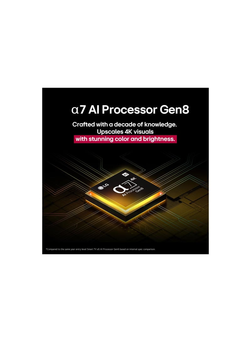 إل جي تلفاز ذكي 75 بوصة UHD AI UA85 4K مع جهاز تحكم سحري AI HDR10 webOS25 2025 - Image 5