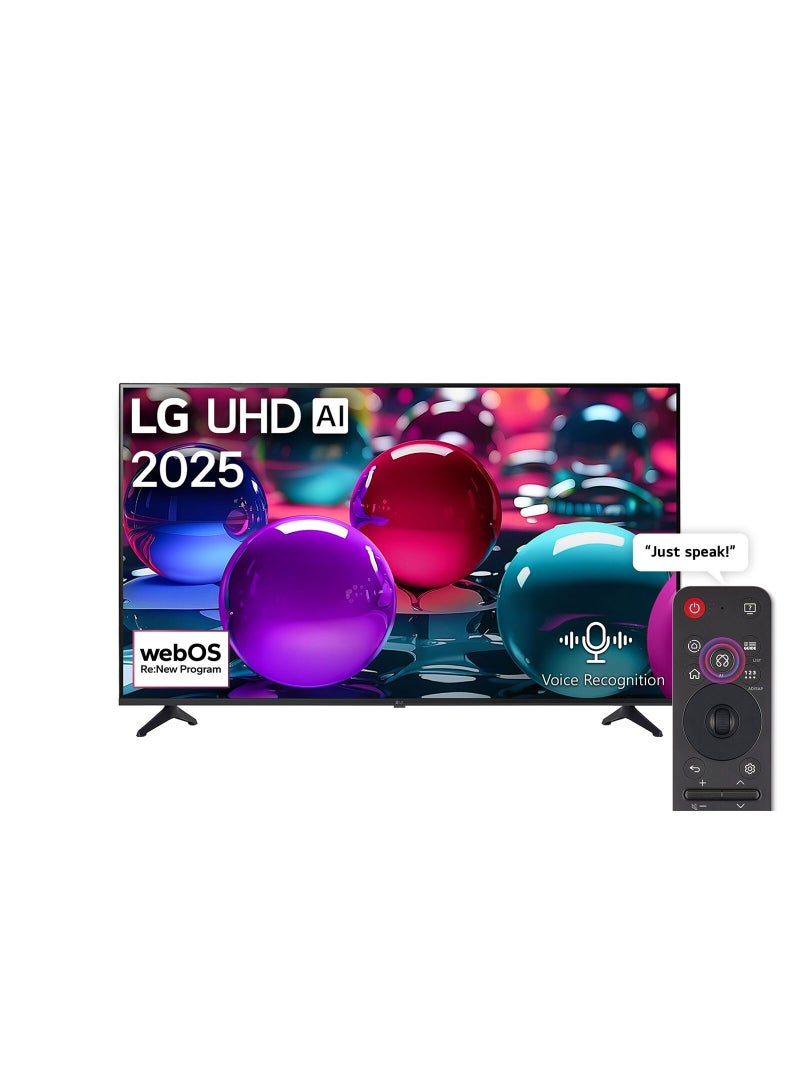 LG 65 inch UHD AI UA73 4K Smart TV AI HDR10 webOS25 2025 65UA73006LA Black - Image 1