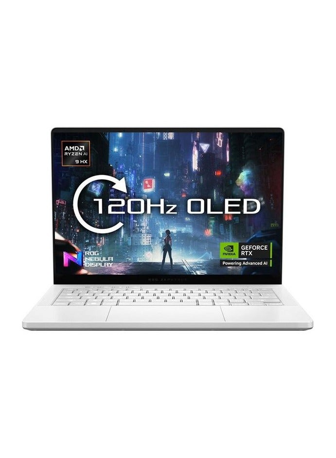 ASUS (Upgraded Version) ROG Zephyrus G14 (2025) GA403UM Gaming Laptop, 14” 3K OLED 120Hz, AMD Ryzen 9 270, NVIDIA GeForce RTX 5060 8GB, 16GB LPDDR5X RAM, 2TB PCIe SSD, Windows 11 Home English Platinum White English Platinum White - Image 1