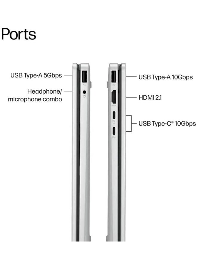 HP OmniBook 5 Flip Personal Laptop With 14-Inch WUXGA Display, Core 5 120U Processor/8GB RAM/1TB SSD/Intel Arc Graphics/Windows 11 Home with Consumix Mousepad silver - Image 5