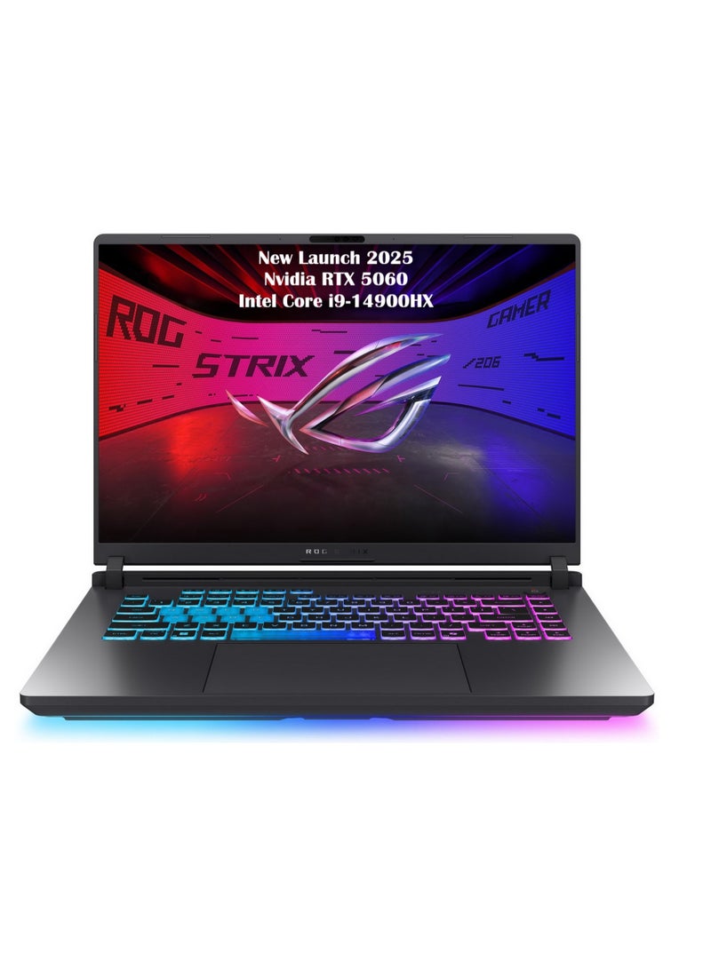 أسوس (Upgraded Version) ROG Strix G16 (2025) Gaming Laptop 16” 165Hz, Intel Core i9-14900HX, NVIDIA GeForce RTX 5060 8GB, 32GB DDR5 RAM, 2TB PCIe SSD, RGB Keyboard, Windows 11 Home English Eclispe Grey English Eclispe Grey - Image 1