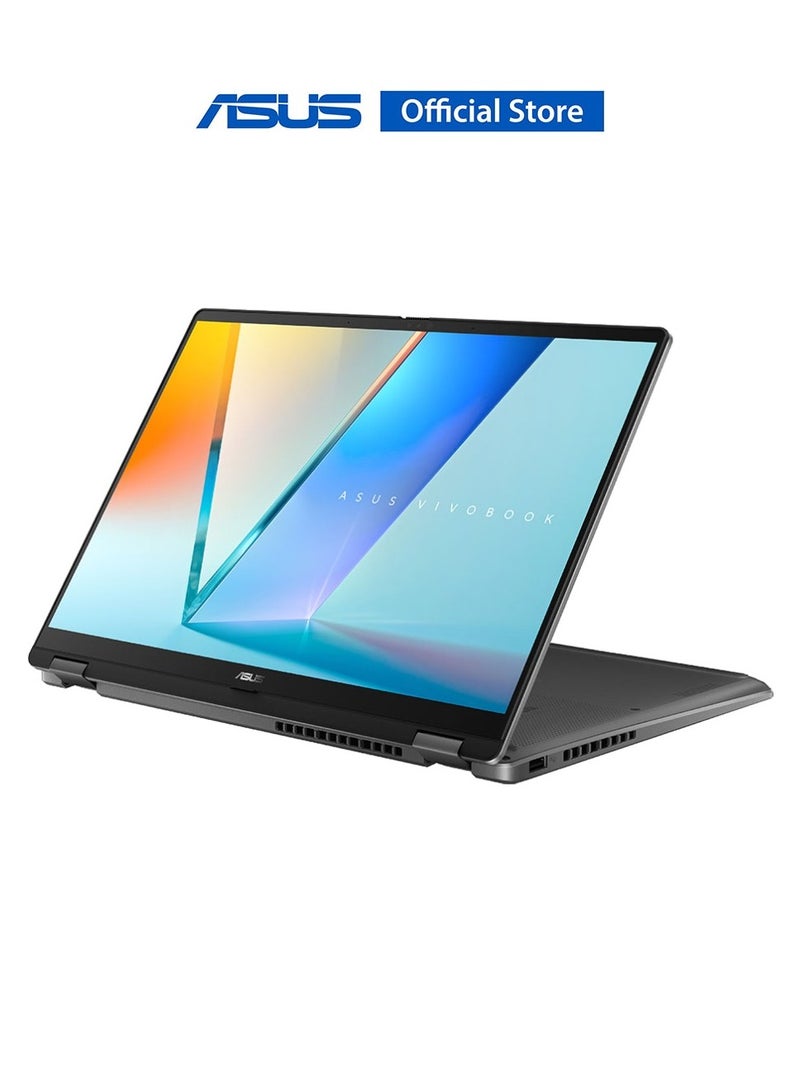 أسوس (Upgraded Version) Vivobook Flip 14" OLED 2-in-1 Touchscreen Laptop Intel Core Ultra 7 256V, 16GB LPDDR5X RAM, 2TB PCIe 4.0 SSD, Copilot+ PC EVO Edition, Windows 11 Home English Matte Grey English Matte Grey - Image 3