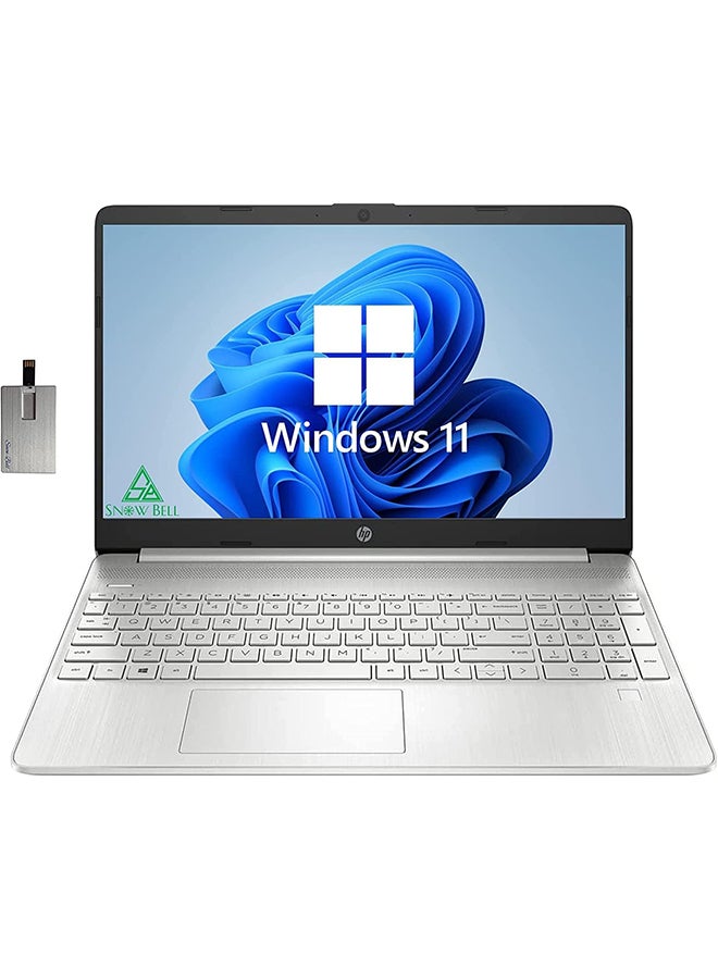 HP (Upgraded Version) Laptop With 15.6-Inch FHD Display, Core i5-1135G7 Processor/16GB RAM/1TB PCIe SSD/Intel Iris X Graphics/Windows 10 + 32GB USB Card English/Arabic Silver - Image 1