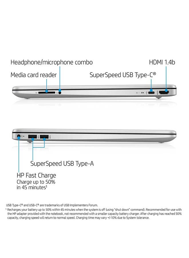 HP 15-dy2152 (Upgraded Version) Laptop With 16-Inch Full HD Display, 11th Gen Core i5-1135G7 Processer/16GB RAM/512GB SSD/Intel UHD Graphics 520/Windows 10 /International Version English/Arabic Silver - Image 5